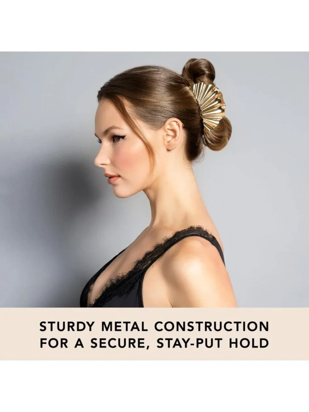 Elegant Gold Claw Clip for Women | Non-Slip Grip Hair Accessory for All Styles